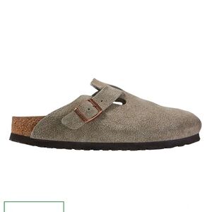 Taupe Birkenstock Boston Clogs